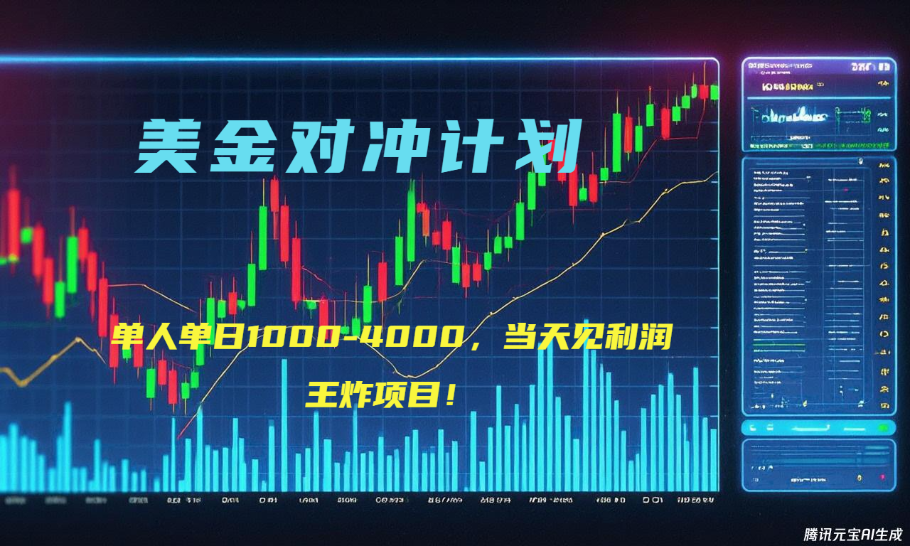 2025年最暴力项目“美金先登计划”最新最强对冲战法，每日实际收益1K-4K-繁茂科技