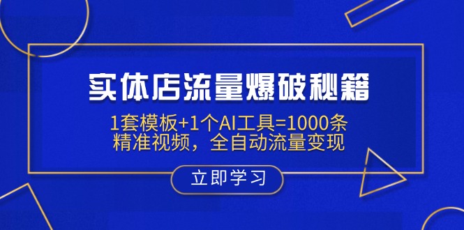 实体店流量爆破秘籍:1套模板+1个AI工具=1000条精准视频,全自动流量变现-繁茂科技