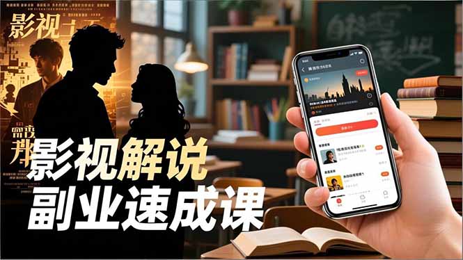 Tk影视解说副业速成课，软件安装、全流程实操、爆款预设，新手两周变现-繁茂科技