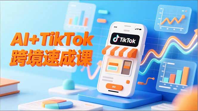 AI+TikTok跨境速成课，智能翻译、店铺定位、流程拆解，7天高效上线运营-繁茂科技